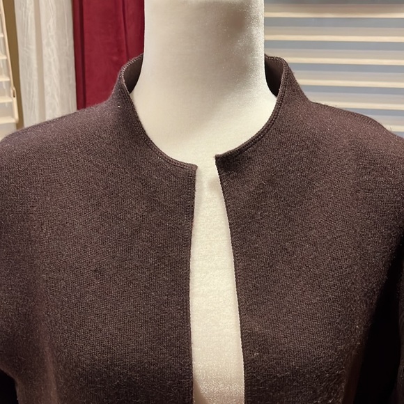 Deane & White Petite short wool cardigan Sz L - Picture 2 of 8